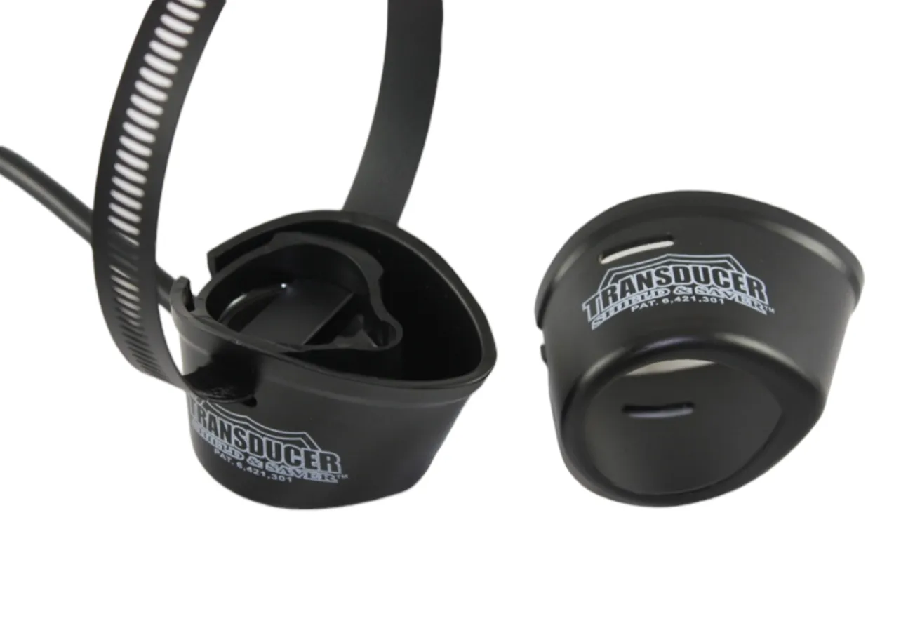 SSC-2 Picture shows Lowrance Pod transducer (not included) in Transducer Shield # SSC-2