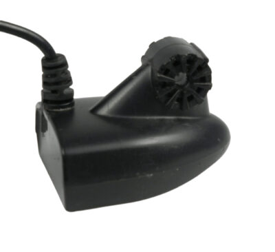 Picture shows Humminbird transom style transducer to fit Transducer Shield # SSC-3