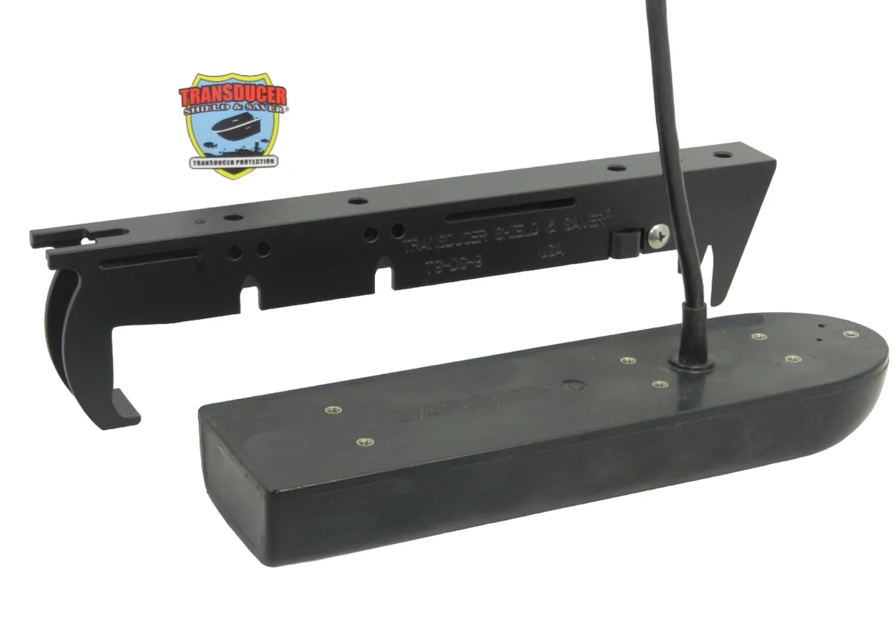 TG-DS-9 Picture shows Transducer Shield TG-DS-9 and Garmin Transducer (not included)
