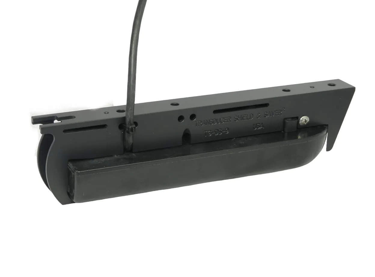 TG-DS-9 Picture shows Transducer Shield TG-DS-9 and Garmin Transducer (not included)