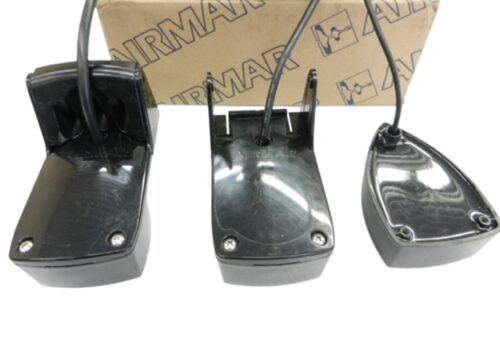 Picture shows different stages used to modify Airmar transducer to fit into Transducer Shield