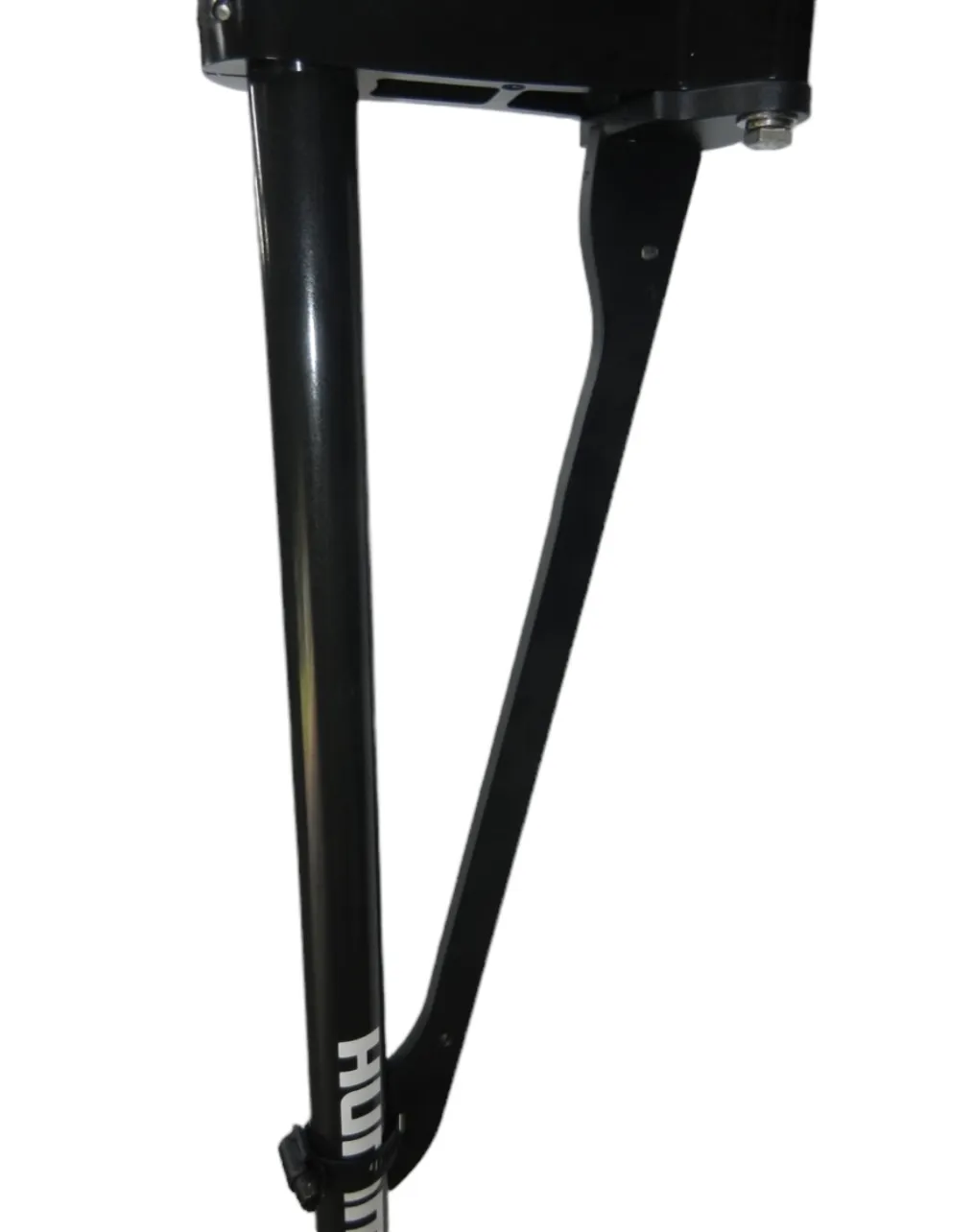 360-Stabilizer Picture shows 360 Stablizer attached to shaft and trolling motor bracket