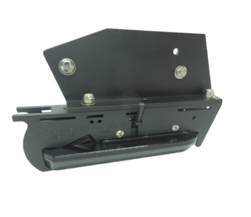 TM-H7.1 Transducer Shield attached to an L Bracket for side of Jack Plate installation