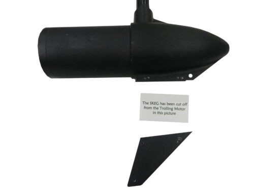 Picture shows where trolling motor skeg would be cut off