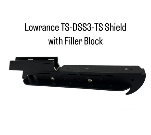 Picture shows Filler Block attachment to fit onto a Minnkota T.Motor with built in Down Image Transducer
