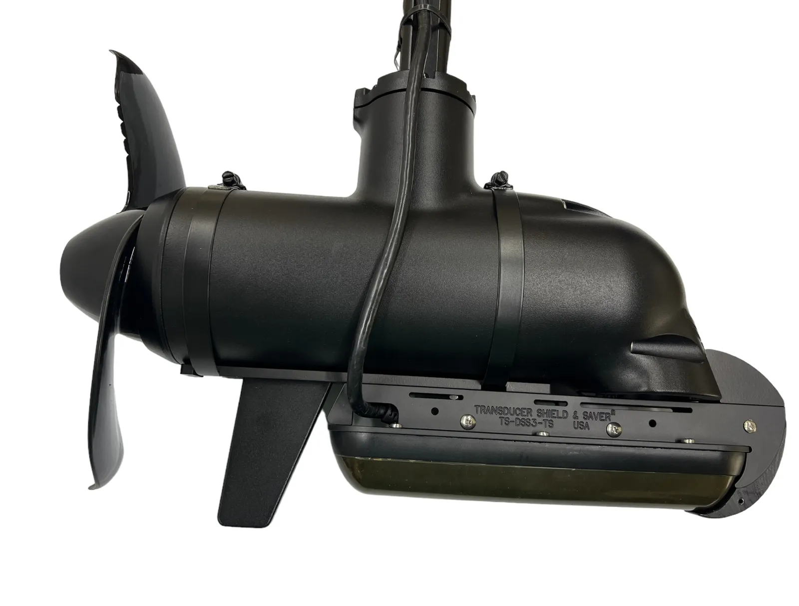 Quest Adaptor Plate TS-DSS3-TS Combo attached to Quest Trolling Motor with a Quest Adaptor Plate